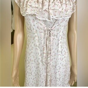 Wayf Cottagecore Floral Pink Corset  Dress - Size M